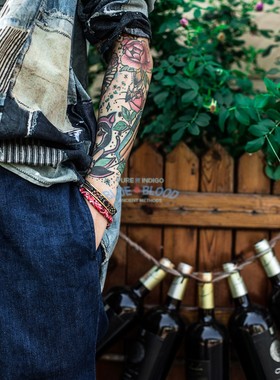 日本型染古布手镯BLUEBLOOD复古