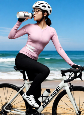 e35速干无痕修身款长袖骑行服断码s女款长袖骑行服