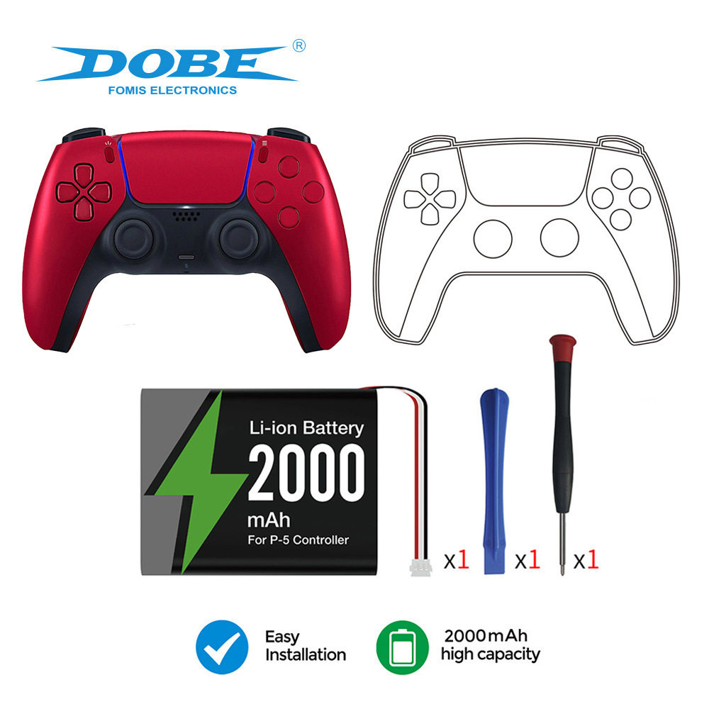 PS5无线游戏手柄电池包+螺丝刀套装PS5无线手柄电池包TP5-5516