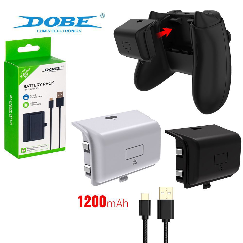 XboxSeriesX无线手柄电池包XSX手柄充电电池+USB线1200毫安电池