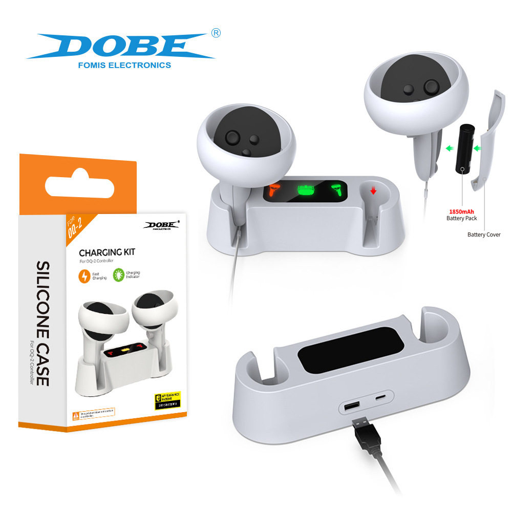Oculus quest 2手柄专用座充VR手柄触点式充电器配带电池TY-18170