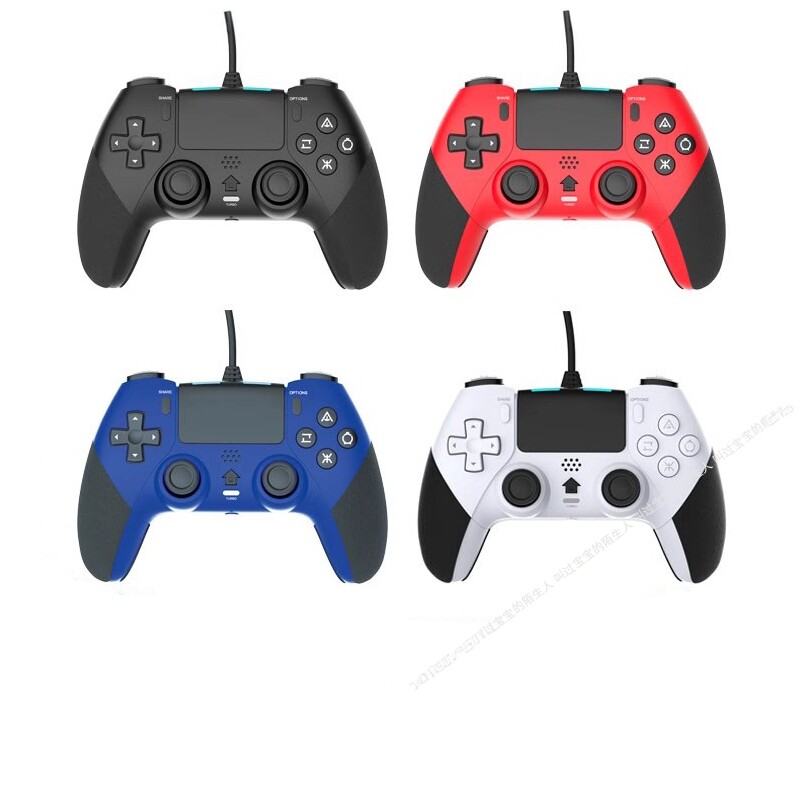 新款带宏编程PS4有线游戏手柄P4有线手柄带振动六轴功能即插即玩