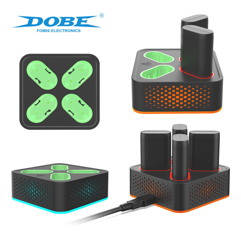 XboxseriesX/S无线手柄充电电池包ONE手柄四合一电池座充带RGB灯