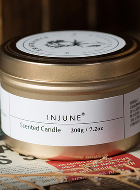 INJUNE香薰蜡烛家用小众高级持久熏香卧室内浪漫情人节香氛200克
