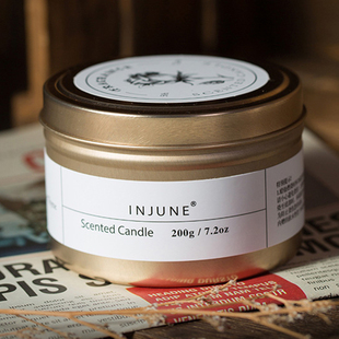 INJUNE香薰蜡烛家用小众高级持久熏香卧室内浪漫情人节香氛200克