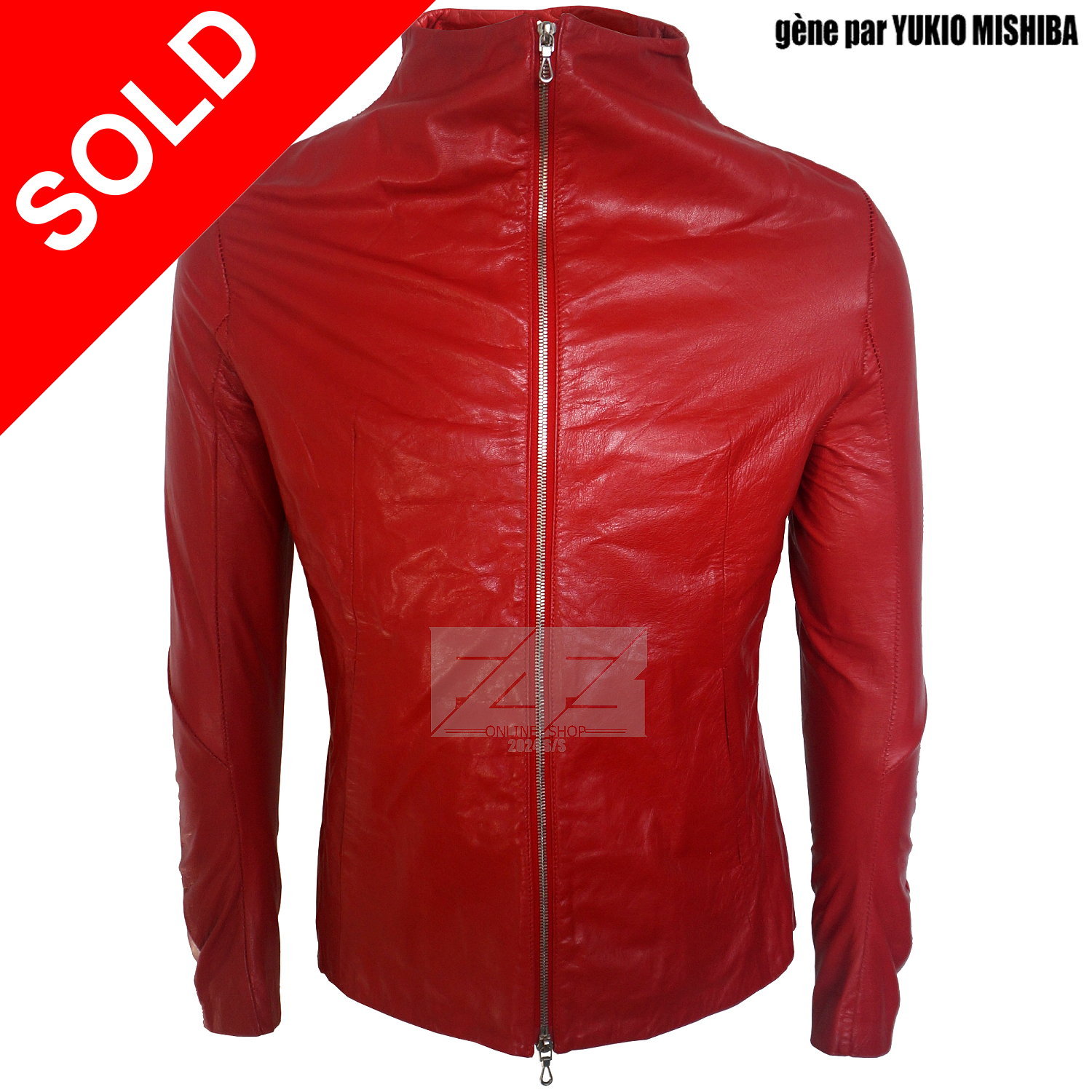 YUKIO MISHIBA 三芝由纪夫 红色暗黑山羊皮衣 GACKT 着用 48号M
