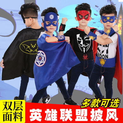 儿童超人蜘蛛侠蝙蝠侠英雄披风