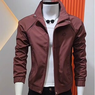 青年外套男小码 春秋新款 潮流休闲百搭工装 修身 上衣 立领夹克男韩版