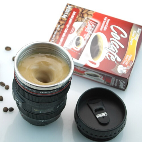 抖音爆款个性创意杯具镜头杯子随身咖啡奶茶奶粉搅拌杯懒人水杯