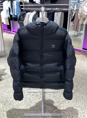 阿迪达斯三叶草男女同款连帽保暖防风棉衣棉服外套IY3396 IY3398