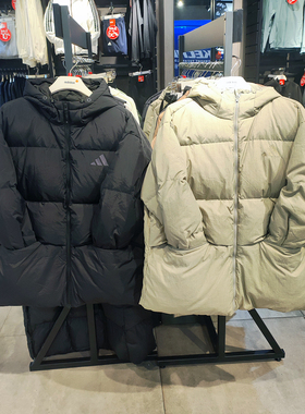 阿迪达斯男女同款刺绣连帽面包服羽绒服外套JG5940 JM4625 JG5943