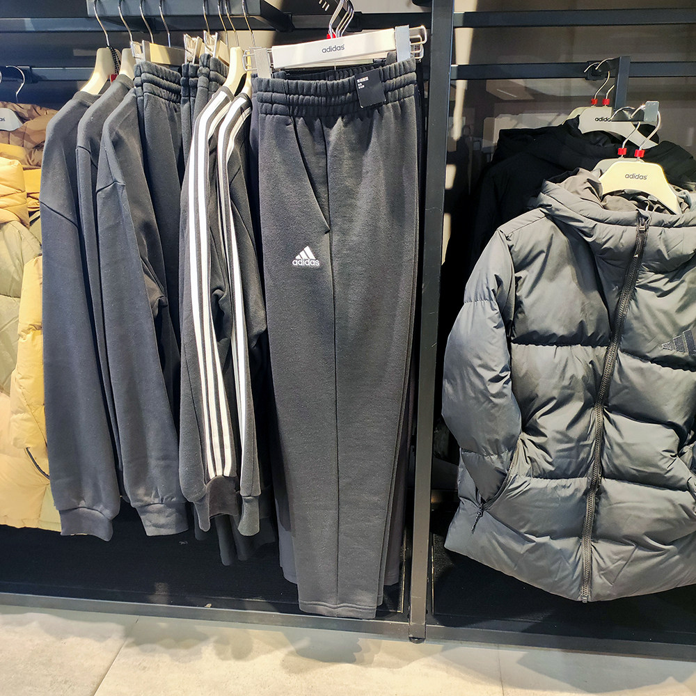 Adidas阿迪达斯男裤秋季新款休闲针织束脚收口宽松运动长裤IC9425