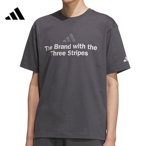 Adidas阿迪达斯GFX图案短袖男2025夏季新款圆领休闲T恤KF0122