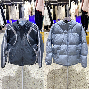 JD3752 Adidas阿迪达斯三叶草男双面穿羽绒服运动连帽外套JD3751