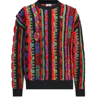 adidas三叶草LNY蛇年新年情侣针织运动宽松套头毛衣JL8370JL8371