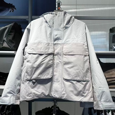 Nike耐克男装棉服2026春季ACG防泼拒水连帽运动冲锋衣FV8682-097