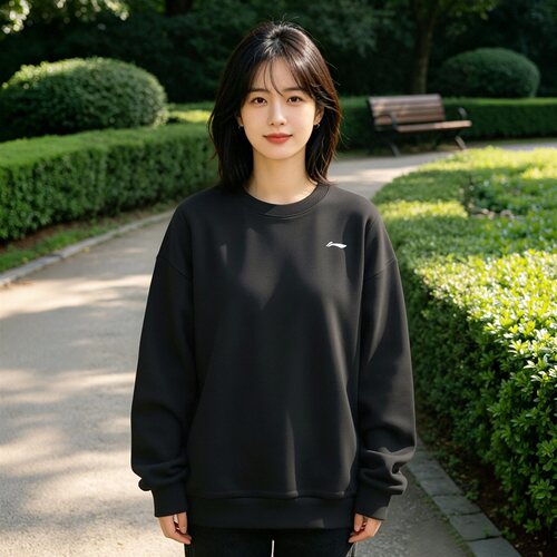 李宁女子圆领保暖套头卫衣