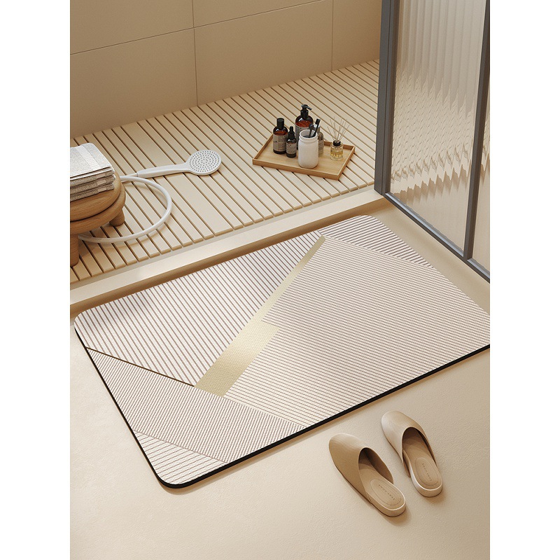 卫生间地垫硅藻泥吸水垫浴室厕所速干防滑脚垫洗手间门口地毯