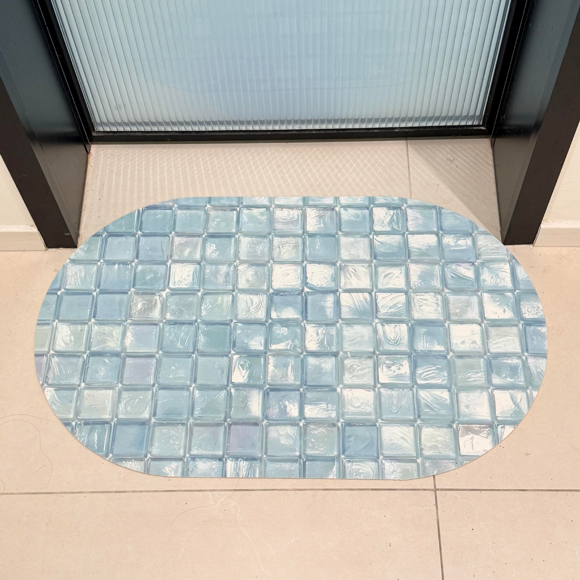 玻璃马赛克硅藻泥地垫浴室速干吸水地垫淋浴间门口防滑易打理脚垫