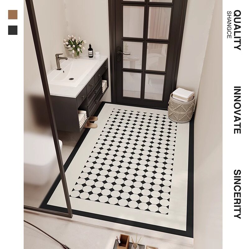 浴室地垫硅藻泥大尺寸全铺吸水速干防滑厕所卫生间洗手台门口地毯