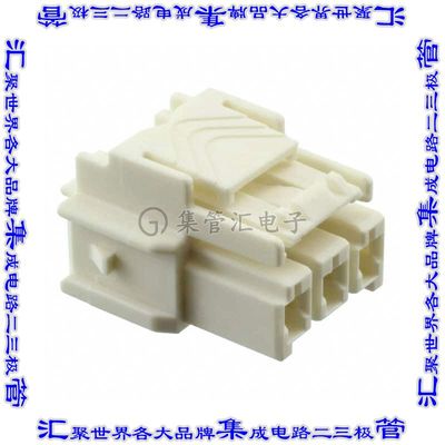 5-2232362-3 矩形连接器外壳3POS插头6mm母形插口天然色自由悬挂