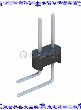 PEC01DBBN 针座连接器2POS分离式2排公形插针通孔直角锡