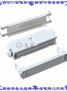 82040-6006RB 矩形连接器40POS插座2排1.27mm母插口灰色IDC镀金自