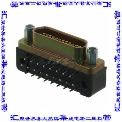 MDM-25SCBRP 连接器25POS插座母插口3排D-TYPE型面板安装通孔直角