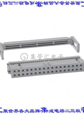 71600-034LF 矩形连接器34POS插座2排2.54mm母插口灰色IDC镀金自