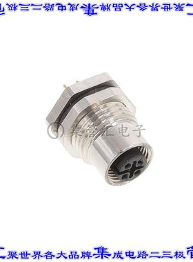 ALBKF12-RMBR4-S0 圆形连接器4POS插头母插口焊接面板安装通孔