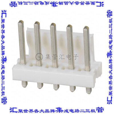 644752-5 针座连接器5POS接头3.96mm公形插针通孔直针锡