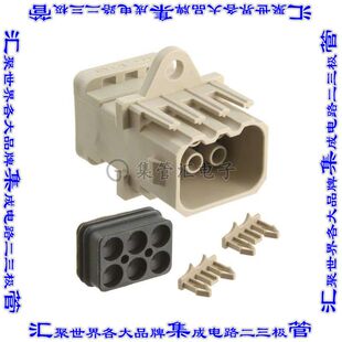 VRPC-06P-67 矩形连接器外壳6POS插座2排6mm公形引脚面板安装