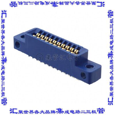 EBC10DRAS 卡边缘连接器20POS母头2排2.54mm蓝色镀金