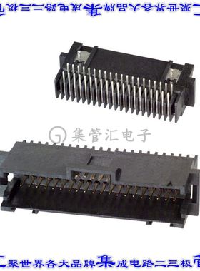 5-104069-6 针座连接器40POS接头2排1.27mm公形插针通孔直角镀金