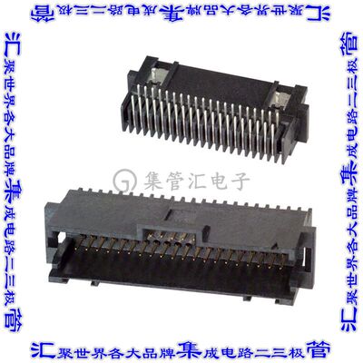 5-104069-6 针座连接器40POS接头2排1.27mm公形插针通孔直角镀金