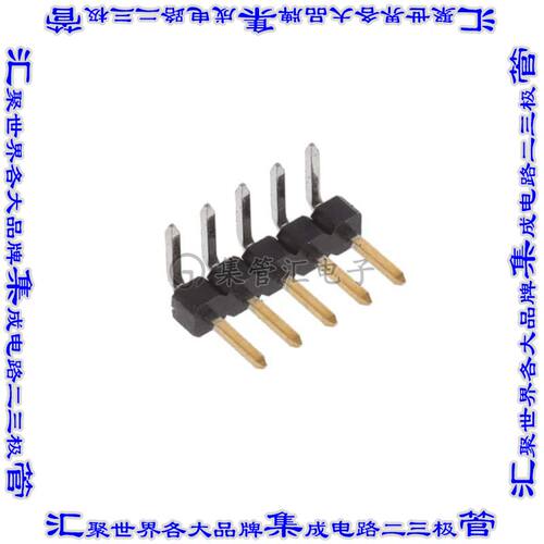 2842116-5 针座连接器5POS分离式2mm公形插针通孔直角镀金
