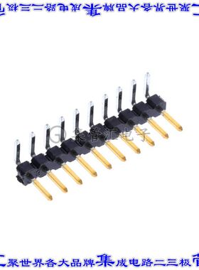 1-2842124-0 针座连接器10POS分离式2mm公形插针通孔直角镀金