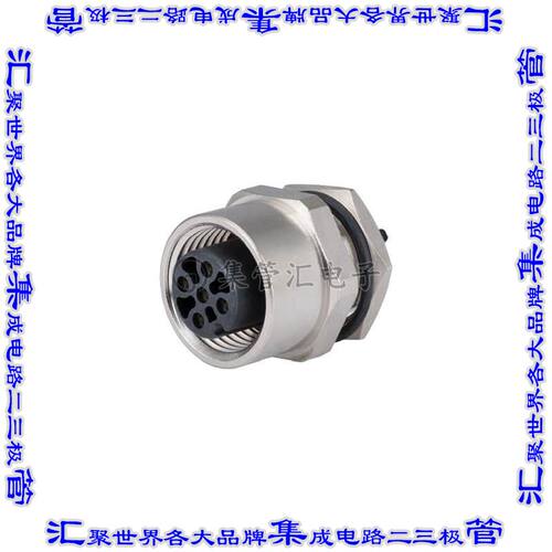 MMT361A815 圆形连接器5POS插孔母插口焊接镀金面板安装通孔