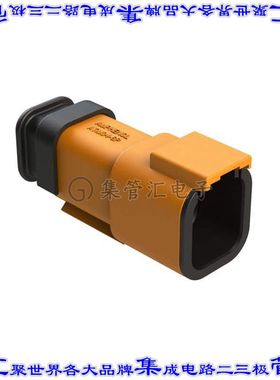 ATM04-6P-SR01OR 矩形连接器外壳6POS插座3排公形引脚橙色自由悬