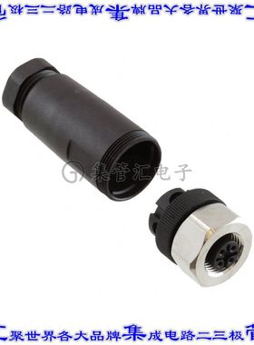 1553268 圆形连接器4POS插座母插口螺钉镀金自由悬挂