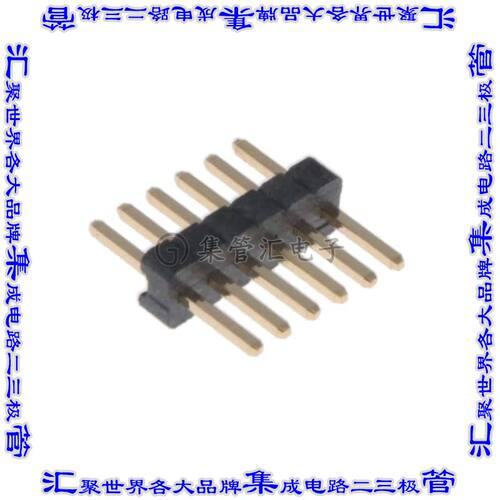 BD020-06-A-J-0350-0300-L-G 针座连接器6POS接头1.27mm公形插针