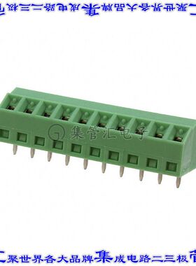 1728365 线对板连接器10POS接线端子3.81mm通孔55角度带板