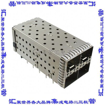 2007637-5 插拔式连接器80(20x4)插座成组(2x2)SFP+通孔直角压配