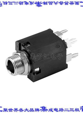 SJ-63083A 接插件连接器AUDIO JACK, 6.35 MM, VERTICAL, 3