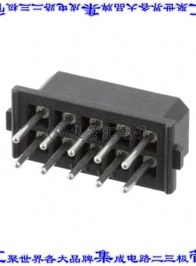 M80-8501042 针座连接器10POS插座2排2mm母形插口通孔直针镀金