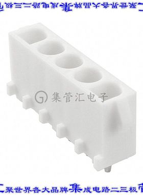 640901-1 针座连接器5POS插座6.35mm母形插口通孔直针锡