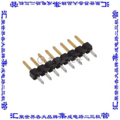 2355184-8 针座连接器8POS分离式2mm公形插针通孔直针镀金