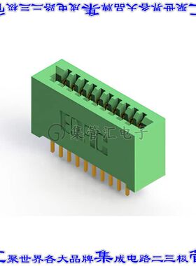 342-020-521-201 卡边缘连接器20POS母头2排2.54mm绿色镀金