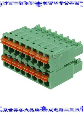 1738869 端子块连接器16POS插头母插口2排3.5mm绿色自由悬挂