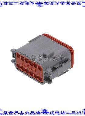 DT06-12SD-B016 矩形连接器外壳12POS插头2排母形插口灰色自由悬